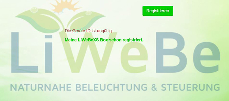 0.2 SX Fehler GeräteID