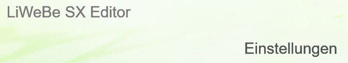 6.0 SX Einstellungen